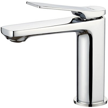 Смеситель L1075 для умывальника с гайкой, шаровый латунь LEDEME